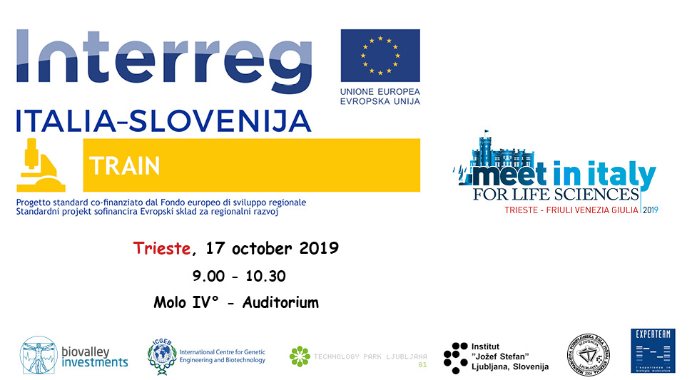 Al momento stai visualizzando TRAIN Interreg Project a Meet In Italy for Life Sciences 2019